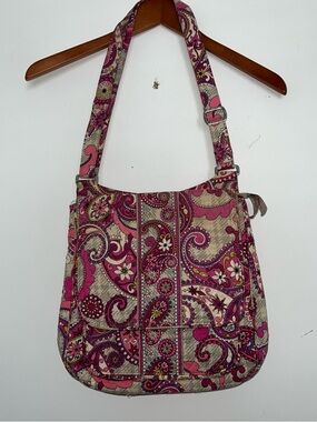 Vera Bradley Pink Paisley Quilted Shoulder Bag